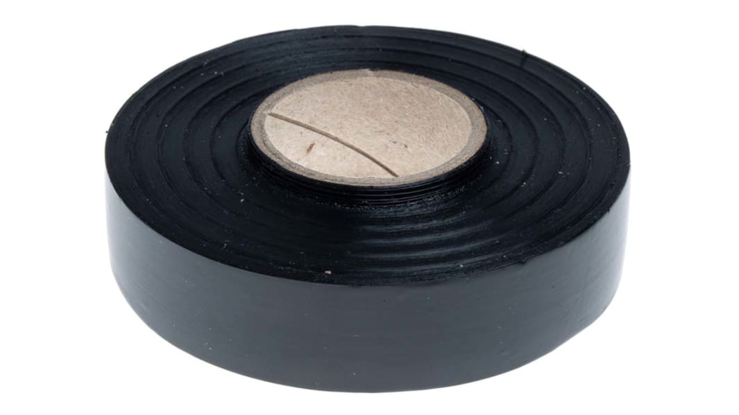RS PRO Black PVC Electrical Tape, 19mm x 33m