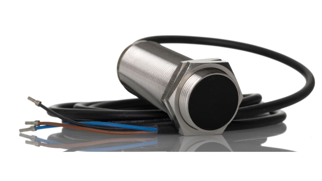 ifm electronic Inductive Threaded Barrel Proximity Sensor, M30, 10 mm Detection, PNP NO, 10 → 36 V dc