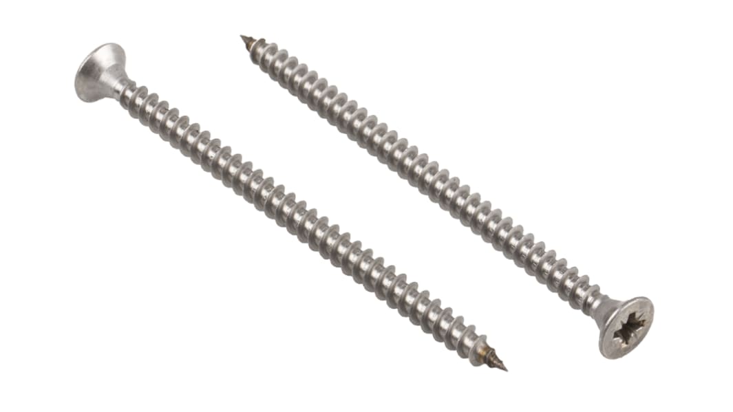RS PRO 木ねじ, 100mm Length 皿頭， ねじサイズ： 6mm