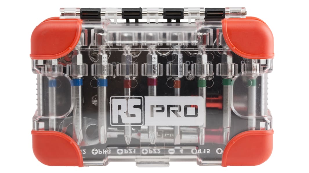 RS PRO Schlitz, Sechskant, PHILLIPS®, POZIDRIV, TORX® Schraubendreher-Bitsatz, CrV-Stahl Sechskant 3, Sechskant 4,