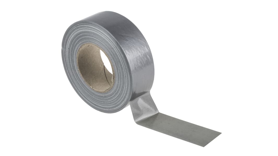 Cinta americana, RS PRO de color Plata, 50mm x 50m, grosor 0.23mm