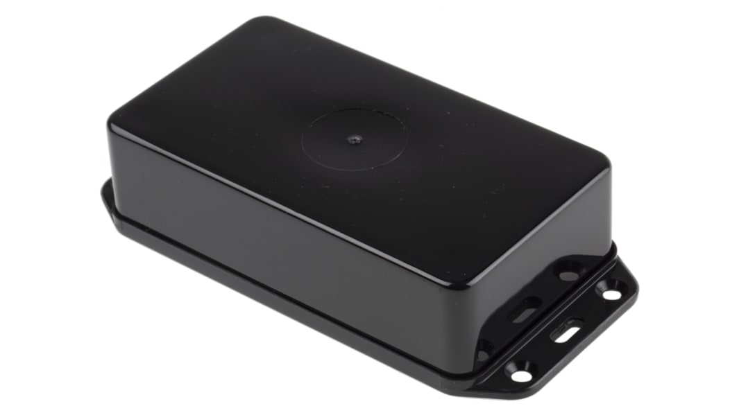 RS PRO Black ABS Enclosure, IP54, Black Lid, 135.8 x 64.55 x 31.5mm