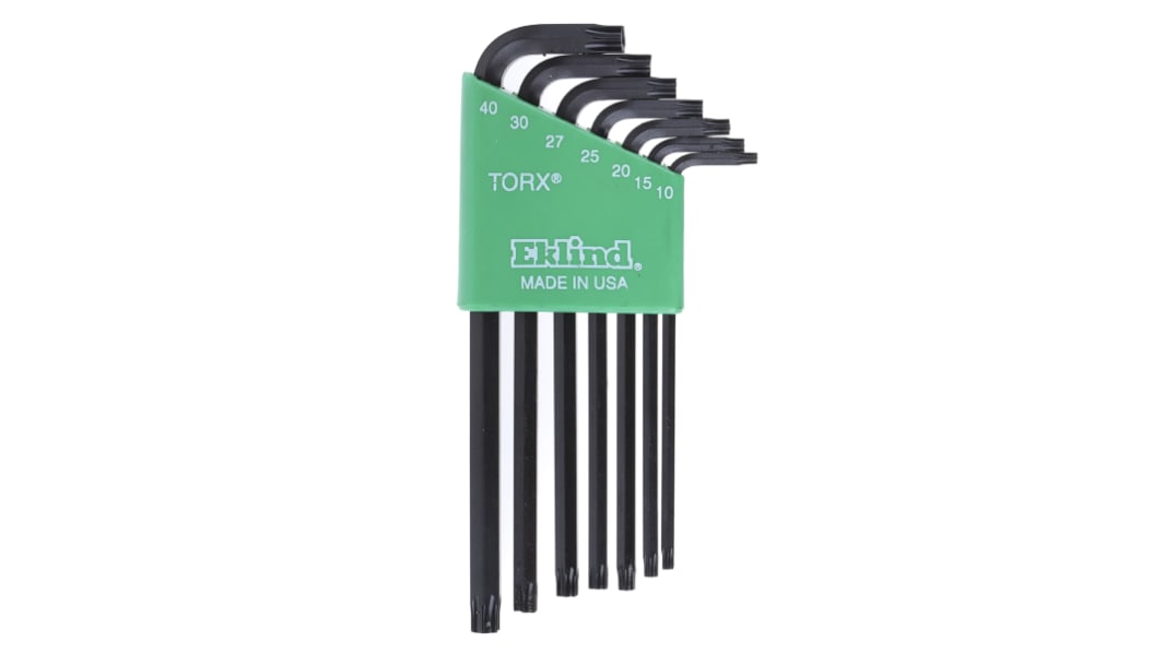 RS PRO 7-Piece Torx Key Set, L Shape, Long Arm
