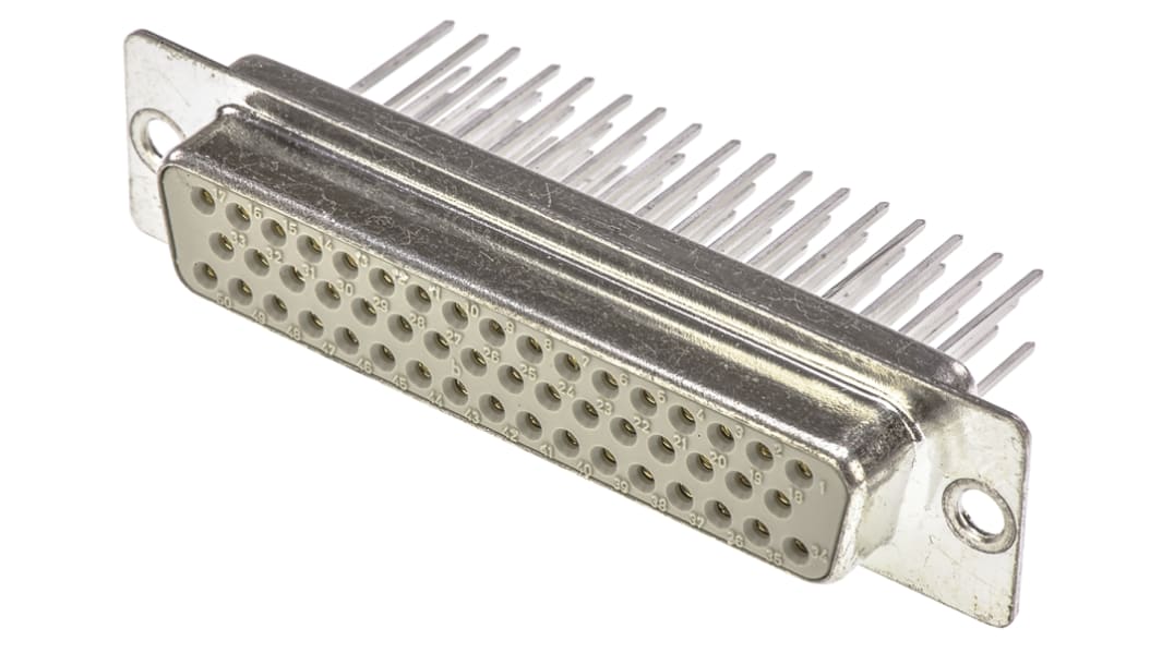 Connecteur Sub-D Femelle HARTING 50 voies Montage panneau Droit