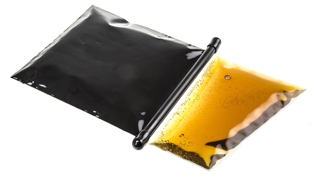 Compuesto aislante Negro de PUR Electrolube UR5528, UR5528, UR5528, Paquete de 250 g, cura 24 h.