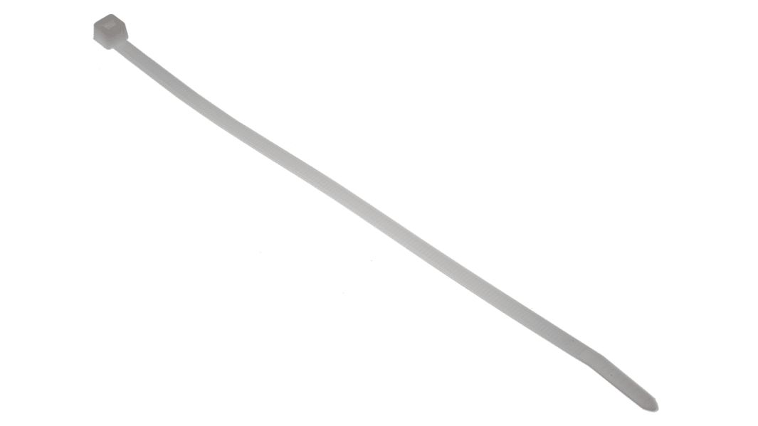 HellermannTyton Cable Tie, 200mm x 4.6 mm, Natural Polyamide 6.6 (PA66), Pk-100