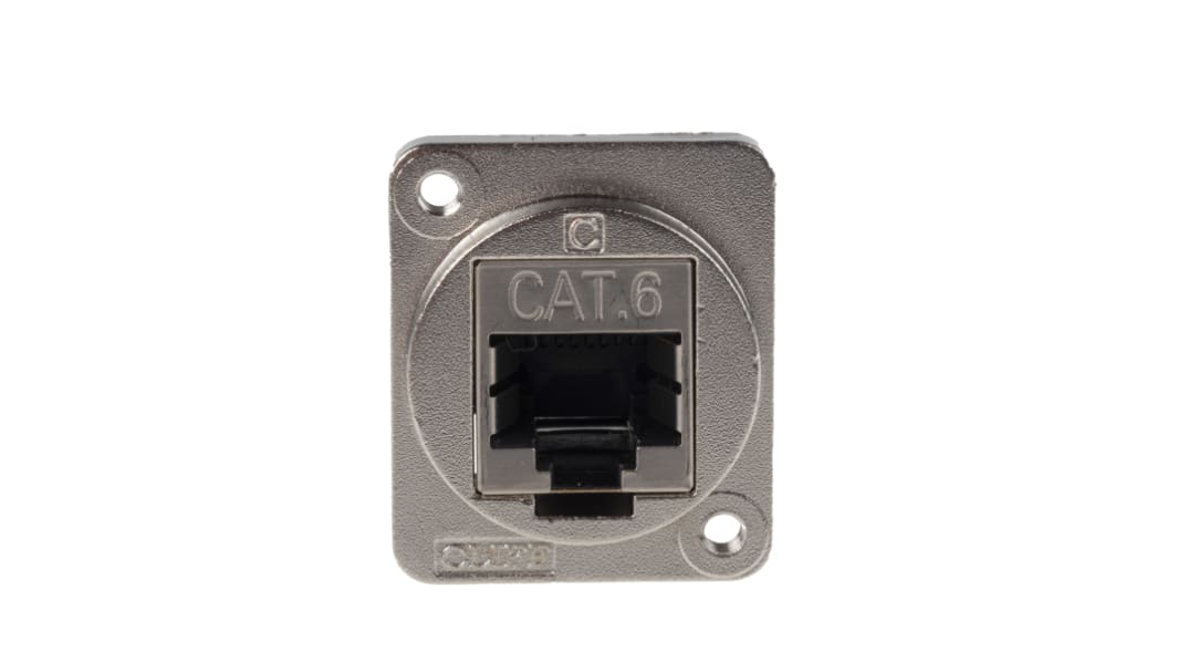 Konektor RJ45, počet cest: 1, Přímý, Montáž na panel, Samice, počet portů: 1