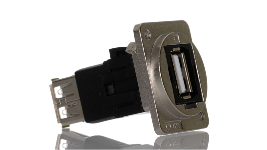 Connettore USB tipo A 2.0 RS PRO femmina, Montaggio a pannello