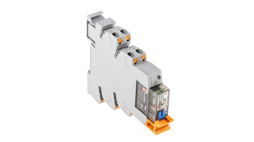 Relé modular Phoenix Contact PLC-RPT- 24DC/21HC/MS, SPDT, 24V dc, para carril DIN