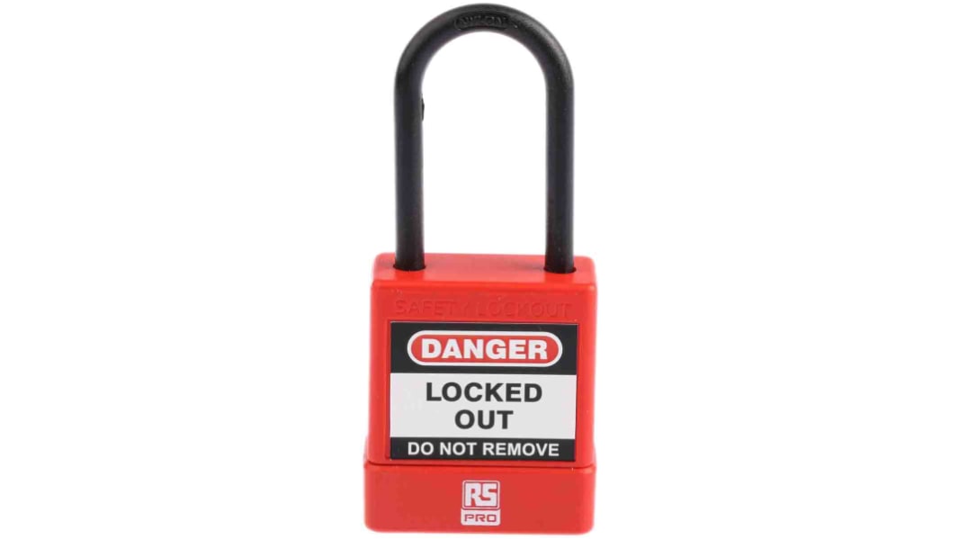 Candado de seguridad RS PRO de ABS, Nylon, punto de conexión máx. 44mm, admite 1 candado, Ø de grillete 5mm