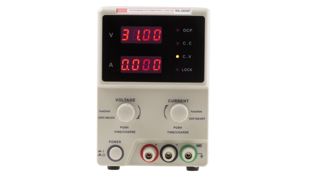 Alimentation de laboratoire, 0 → 30V, 0 → 5A, 1 sortie 150W, Etalonné RS