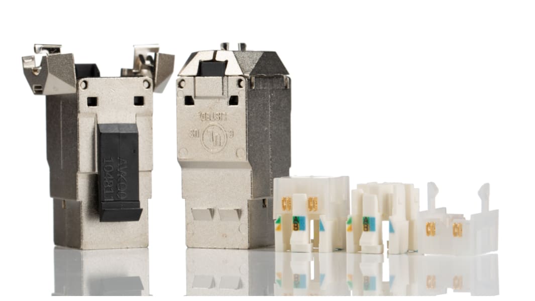 Belden REVConnect Series Female RJ45 Connector, Cable Mount, Cat6a, STP Shield Straight 1 Port