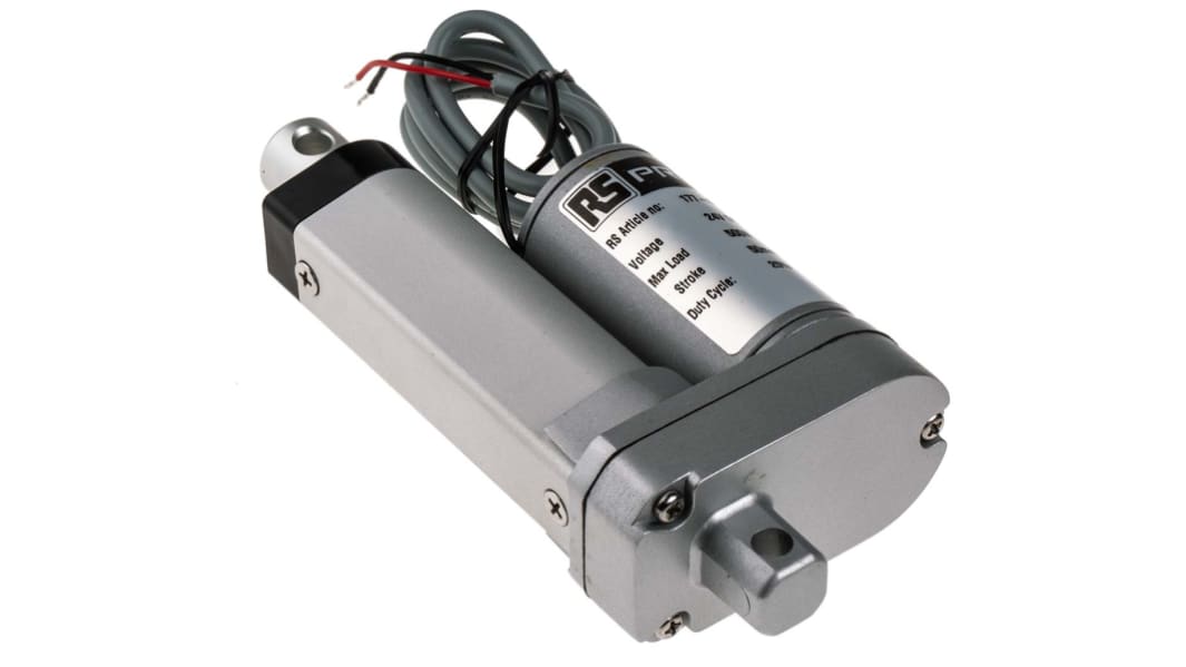 RS PRO Elektrischer Linearantrieb 24V dc 50mm Hub, 14.6mm/s, 500N Last. 500N max. Kraft, IP54