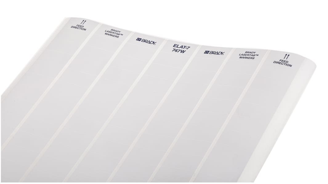 Foglio di etichette Brady, 1400 unità, col. Bianco