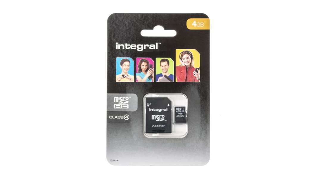Integral Memory 4 GB MicroSDHC Micro SD Card, Class 4