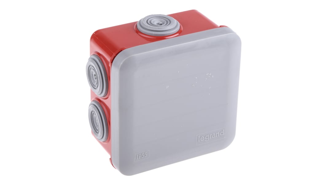 Legrand Polypropylene Square Adaptable Box, 94mm x 94mm x 52mm