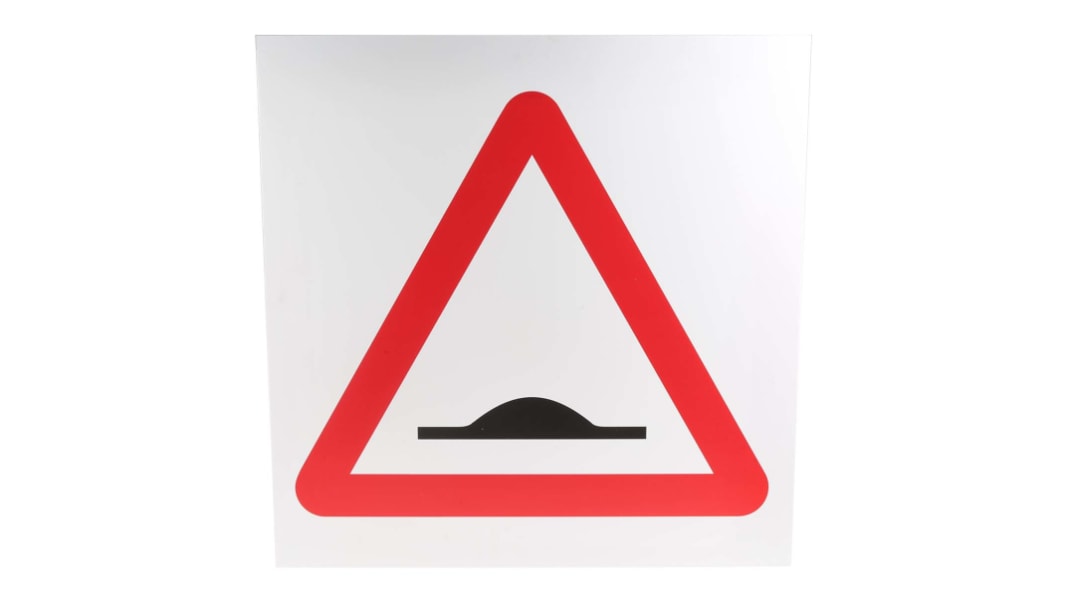 RS PRO Verkehrsschild "Straßenarbeiten" Bremsschwelle Kunststoff Schild, B 450mm H 450 mm