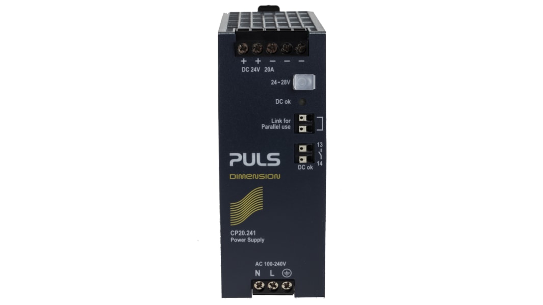 PULS CP DIN-Schienen Netzteil 24V dc / 20A 480W 100 → 240V ac