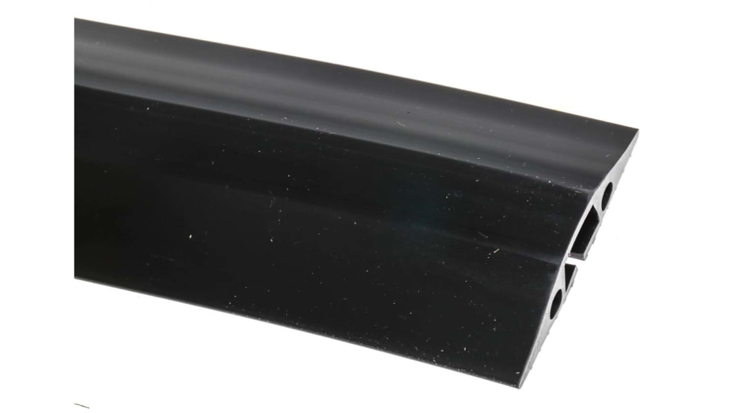 RS PRO 1.8m Black Cable Cover in PVC, 14mm Inside dia.