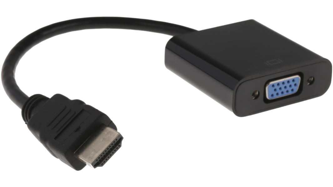 RS PRO HDMI-to-VGA Adapter AV-Adapter Male HDMI - Female VGA, 150mm