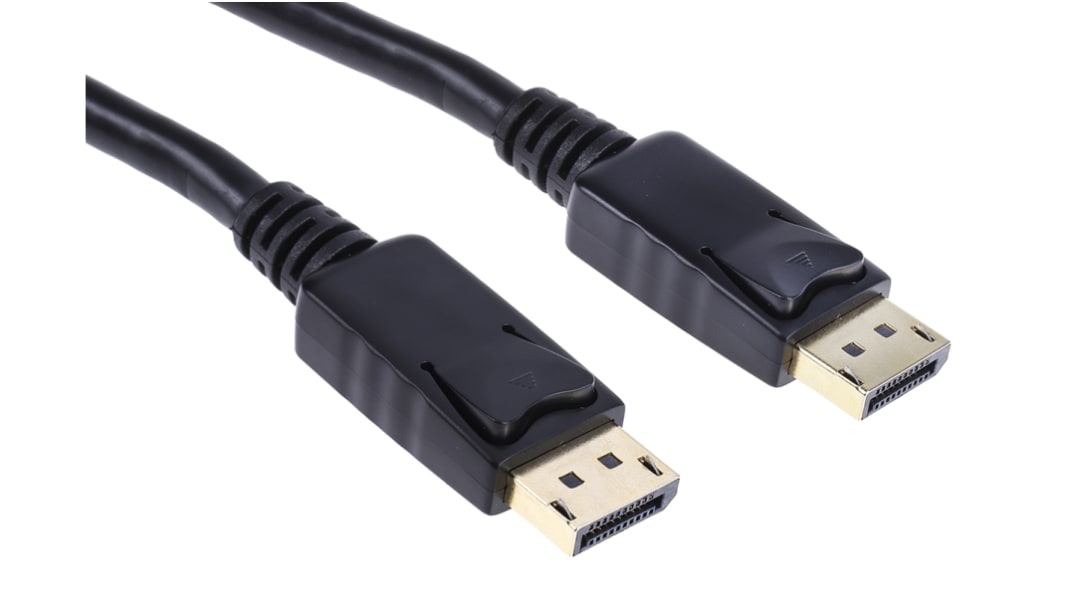 RS PRO Male DisplayPort to Male DisplayPort, PVC  Cable, 4K @ 60 Hz, 3m