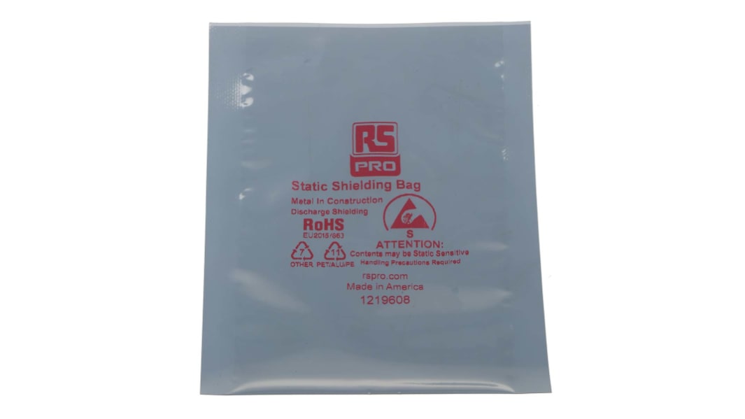 RS PRO Static Shielding Bag 76mm(W)x 127mm(L)