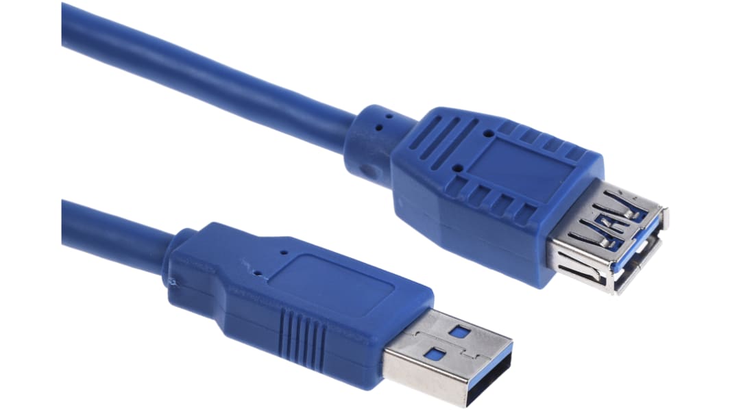 RS PRO USB-Kabel, USBA / USBA, 1m USB 3.0 Blau