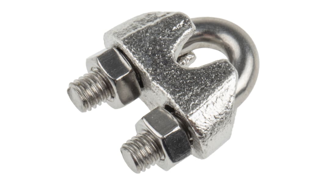 RS PRO Stainless Steel 5mm Diameter Wire Rope Clamp