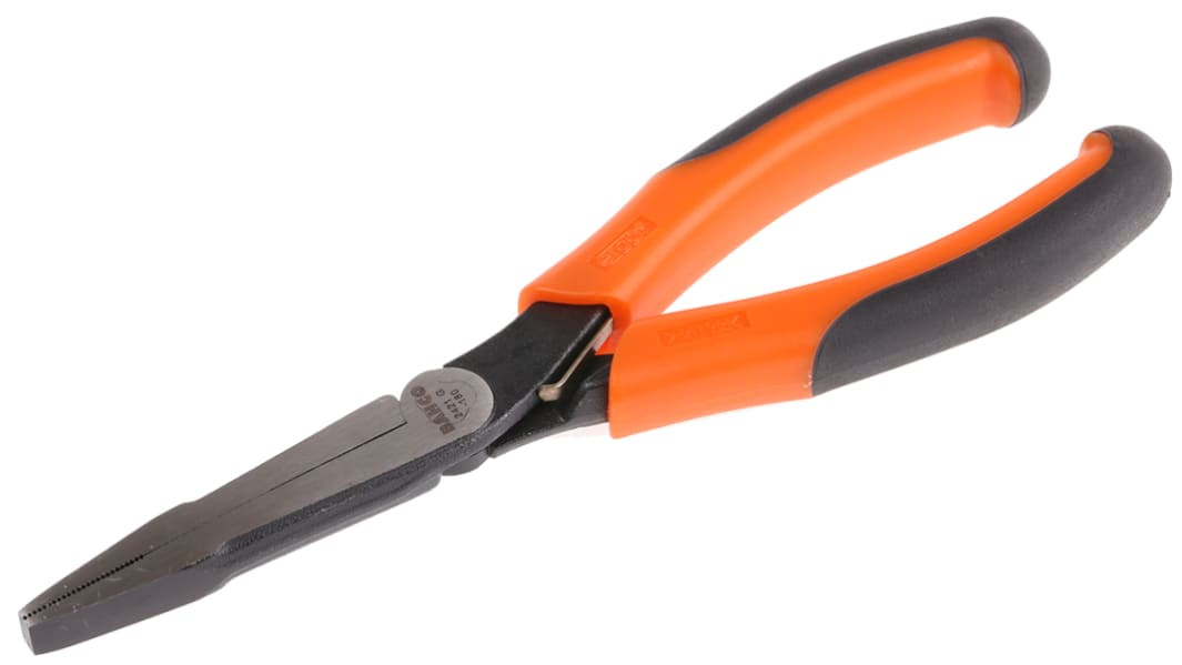 Bahco 2421G Flat Nose Pliers, 180 mm Overall, Straight Tip, 57,5mm Jaw