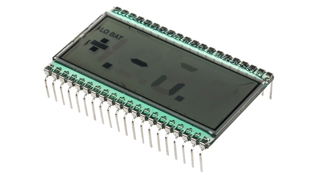 RS PRO Monochrom LCD, 7-Segment Einzeilig, 6 Zeichen, Hintergrund Grau reflektiv