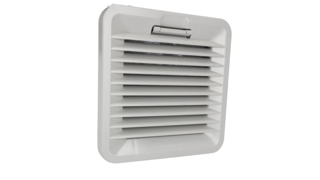 Ventilateur à filtre Finder, 24m³/h, 24 V c.c., 120 x 120mm