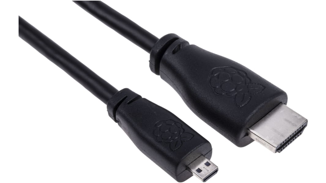 Raspberry Pi 2m HDMI to Micro HDMI Cable in Black