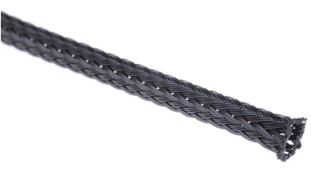 ヘラマンタイトン ケーブルシールド 3mm 黒 PET, 170-10300 HEGP03-PET-BK