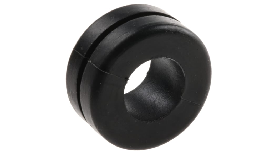 HellermannTyton 配線グロメット, ケーブルグロメット, 最大ケーブル径:8mm, 633-03010 HV1301-PVC-FR-BK