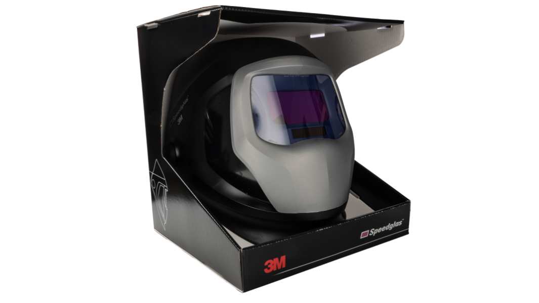 3M Speedglas 9100 Flip-Up Welding Helmet, Auto-Darkening Lens, Adjustable Headband, 44 x 93mm Lens