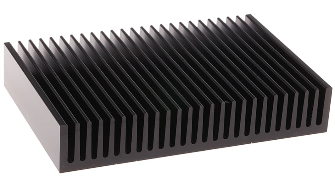 Disipador Fischer Elektronik de Aluminio Negro, 1.3K/W, dim. 100 x 150 x 27mm, para usar con Aluminio Rectangular