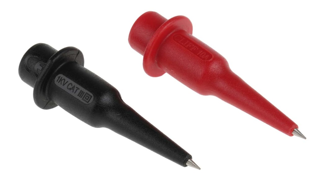 Sonda de prueba, 1kV, punta 3.5mm, Negro, Rojo