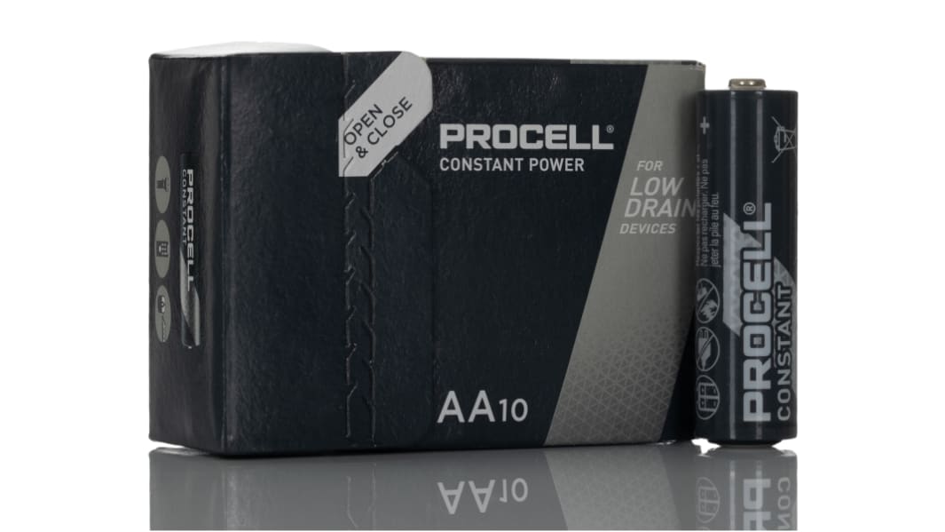 Batterie AA Duracell Procell, 1.5V, 3.125Ah, Alcalina, terminale piatto