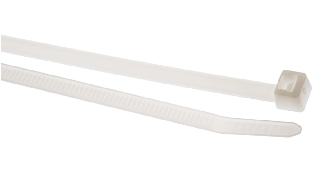 HellermannTyton 結束バンド, 150mm x 4.6 mm, ナチュラル, ポリアミド6.6 (PA66), 111-05819 T50S-PA66-NA