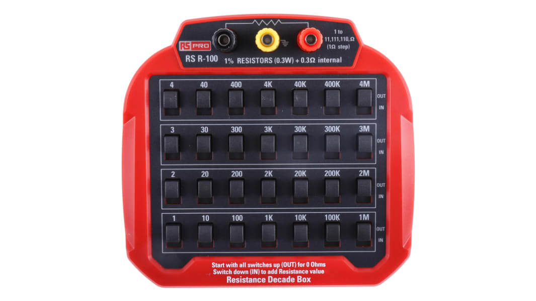 RS PRO Resistance Decade Box, Absolute Maximum Resistance Measurement 11.111MΩ