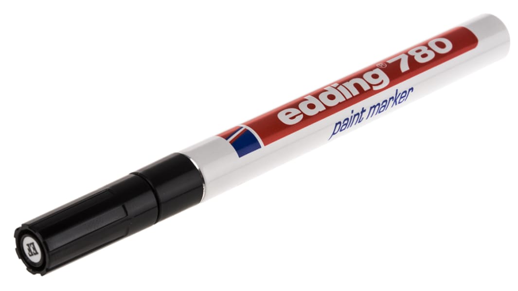 Pennarello marcatore Nero Edding, punta Extra fine da 0.8mm, compatibile con Vetro, metallo, plastica, legno