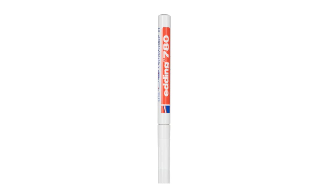Pennarello marcatore Bianco Edding, punta Extra fine da 0.8mm, compatibile con Vetro, metallo, plastica, legno