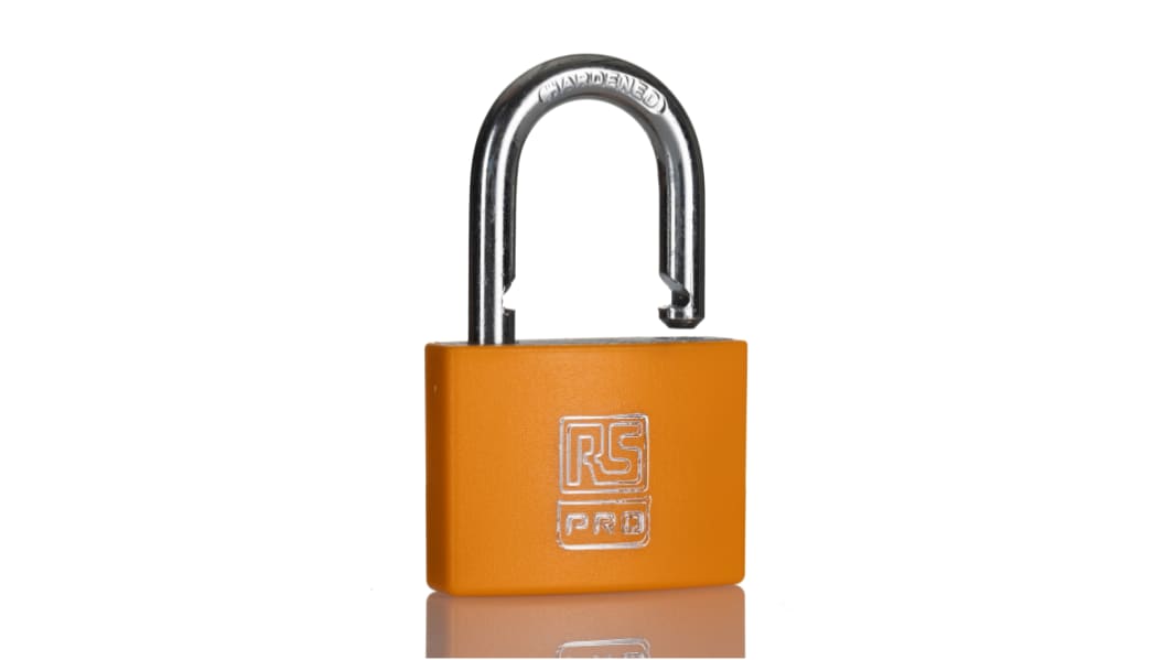 RS PRO Key Aluminium, Steel Padlock, Keyed Alike, 6mm Shackle, 43mm Body