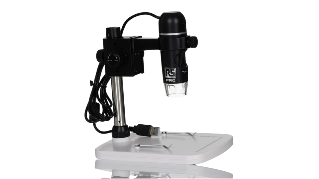 RS PRO USB Digital Mikroskop, Vergrößerung 20x → 200x 30fps Beleuchtet, LED, 5 Megapixel