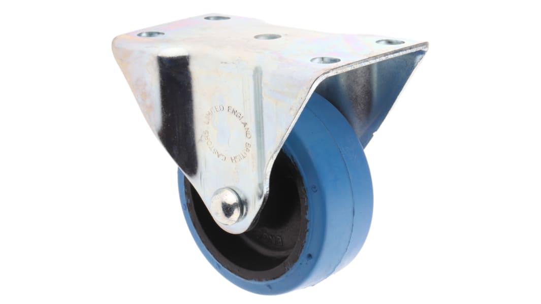 RS PRO Fixed Castor Wheel, 90kg Capacity, 75mm Wheel