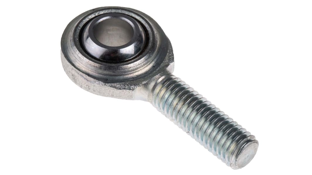 RS PRO M10 x 1.5 Male Steel Rod End, 10mm Bore, 61mm Long, Metric Thread Standard, Male Connection Gender