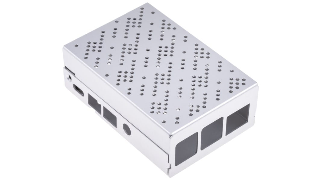 Okdo Aluminium  Case for use with Raspberry Pi 4 Model in Grey
