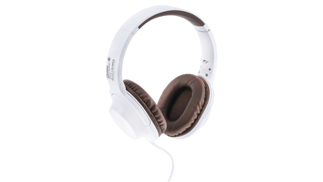 RS PRO Over-Ear-Headset Jack-Stecker Weiß Verdrahtet