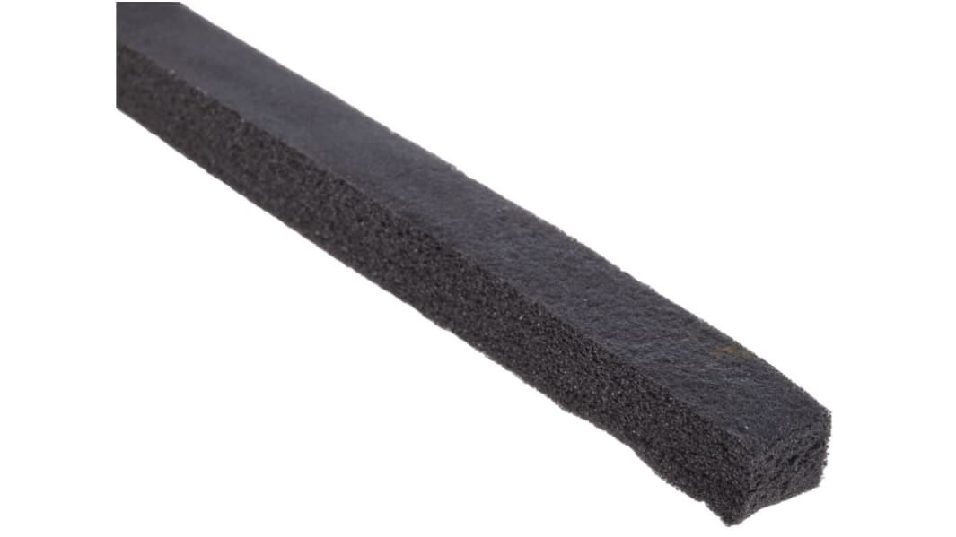 RS PRO Black Foam Tape, 12.0mm x 10.0m, 10.0mm Thick