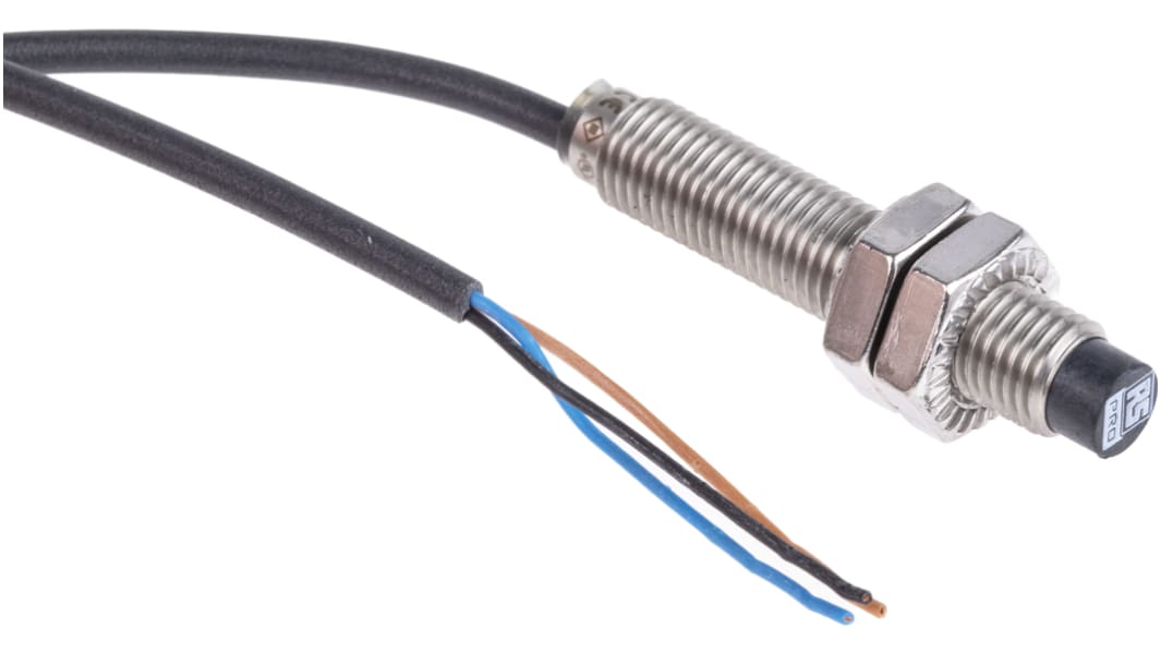 RS PRO Nærhedssensor Hus med gevind M8, Tasteafstand: 4 mm Udgang: , PNP, NO, Forsyningsspænding: 10 → 30 V dc